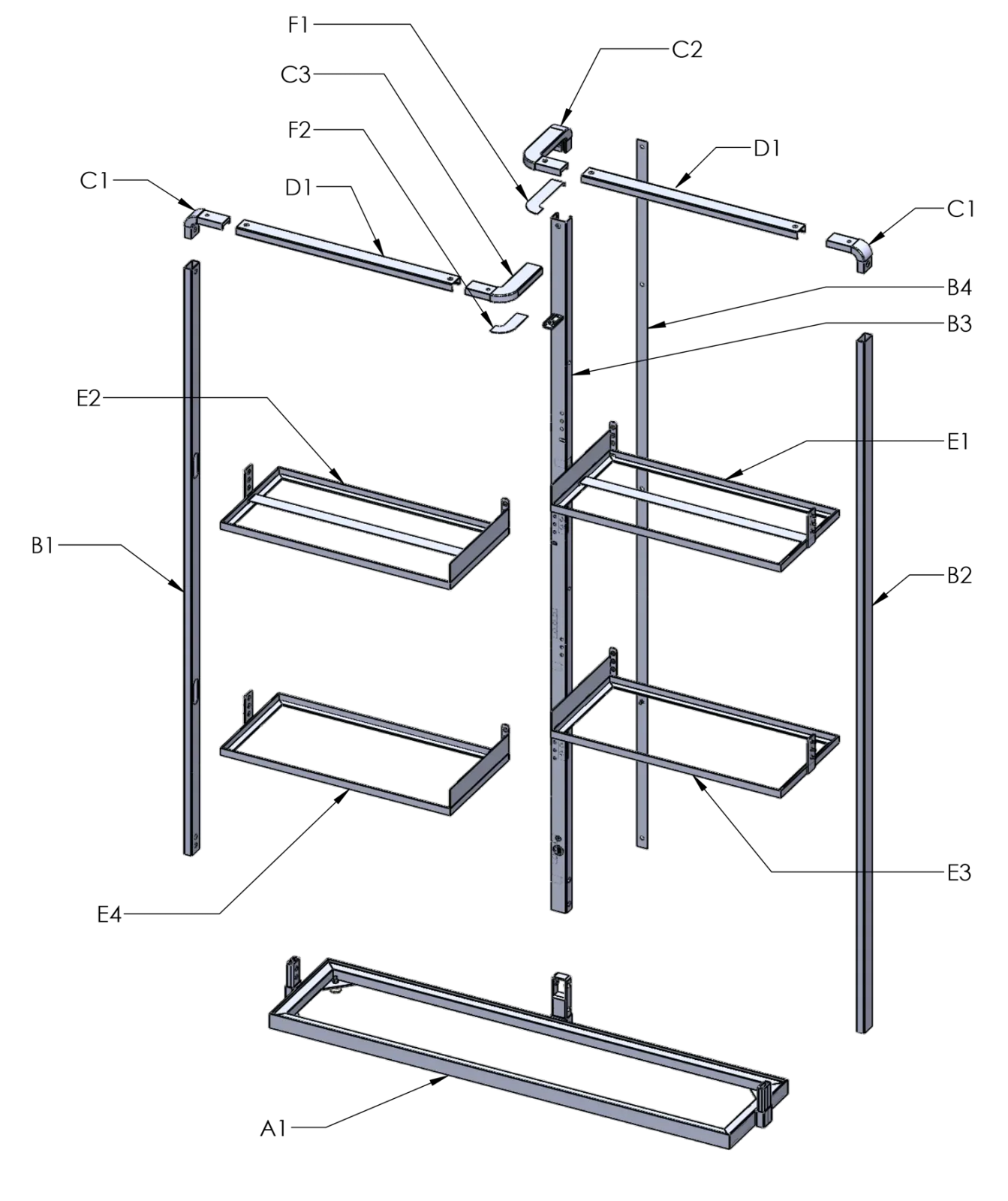 Green Divider exploded parts list diagram