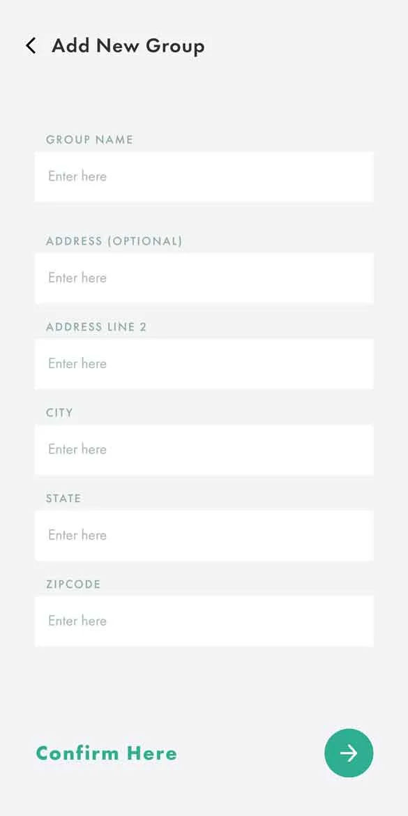 Biotic Instruments App adding a new Group