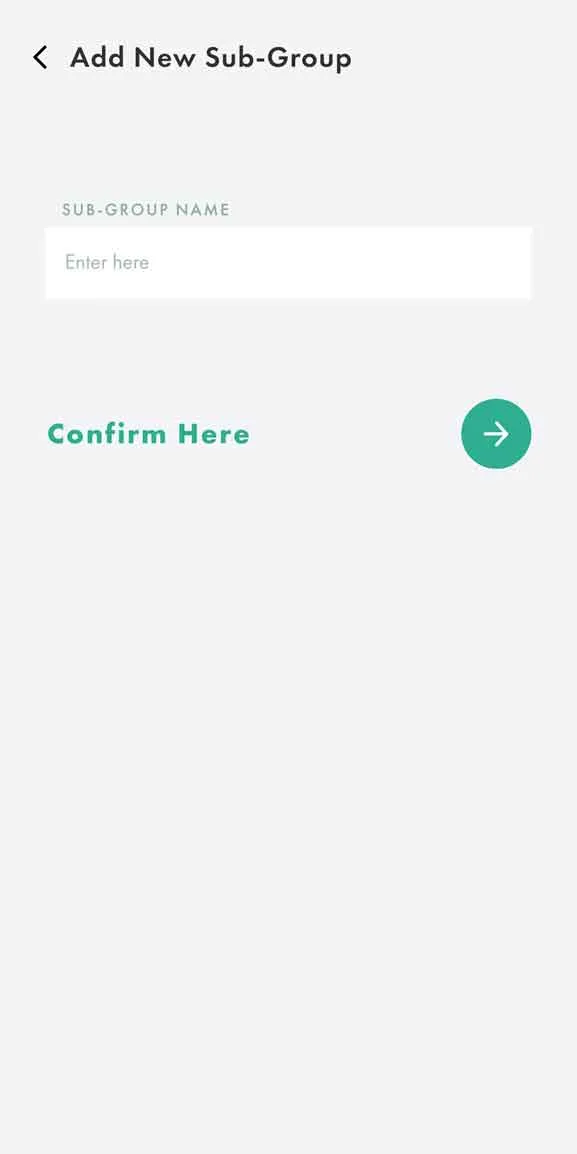 Biotic Instruments App adding a sub-group to the Group